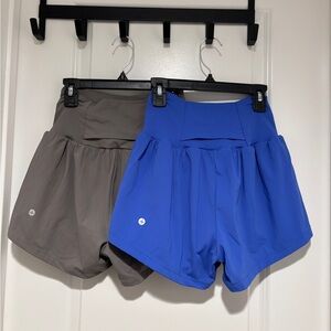 HALARA Women's Running Shorts in Blue and Gray